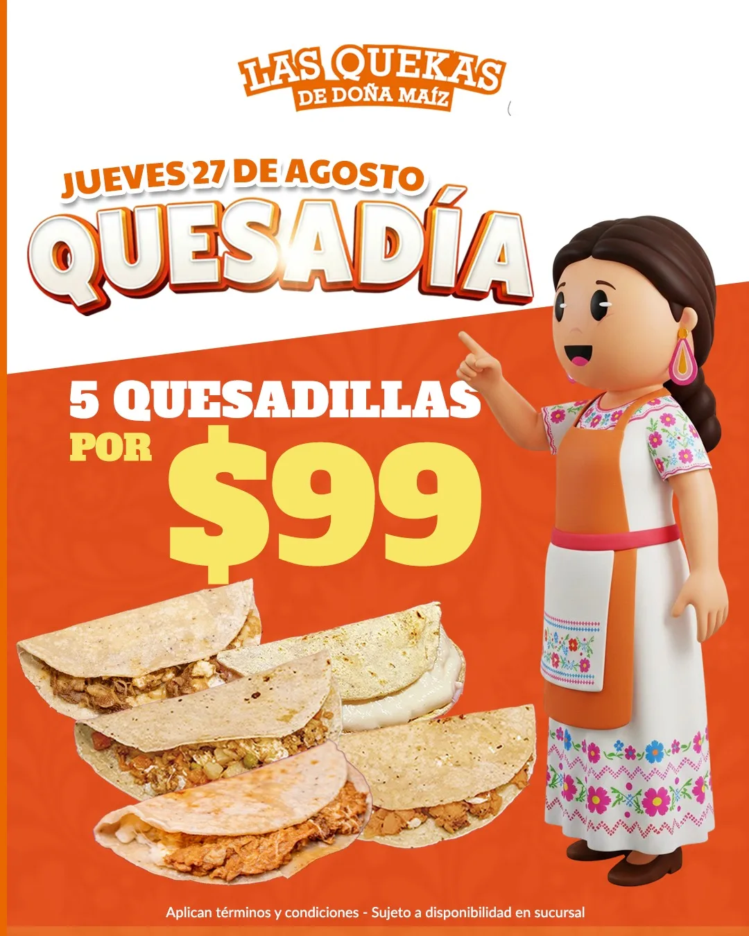 CADA MES, APROVECHA NUESTRO QUESADÍA